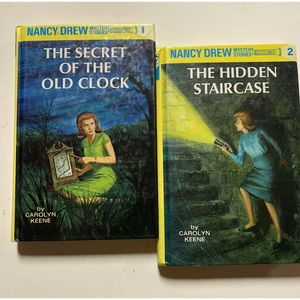 2 Nancy Drew Books 1 & 2 The Secret Of The Old Clock & The Hidden‎ Staircase